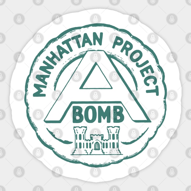 Manhattan Project Los Alamos, Nuclear WW2 Sticker by Distant War